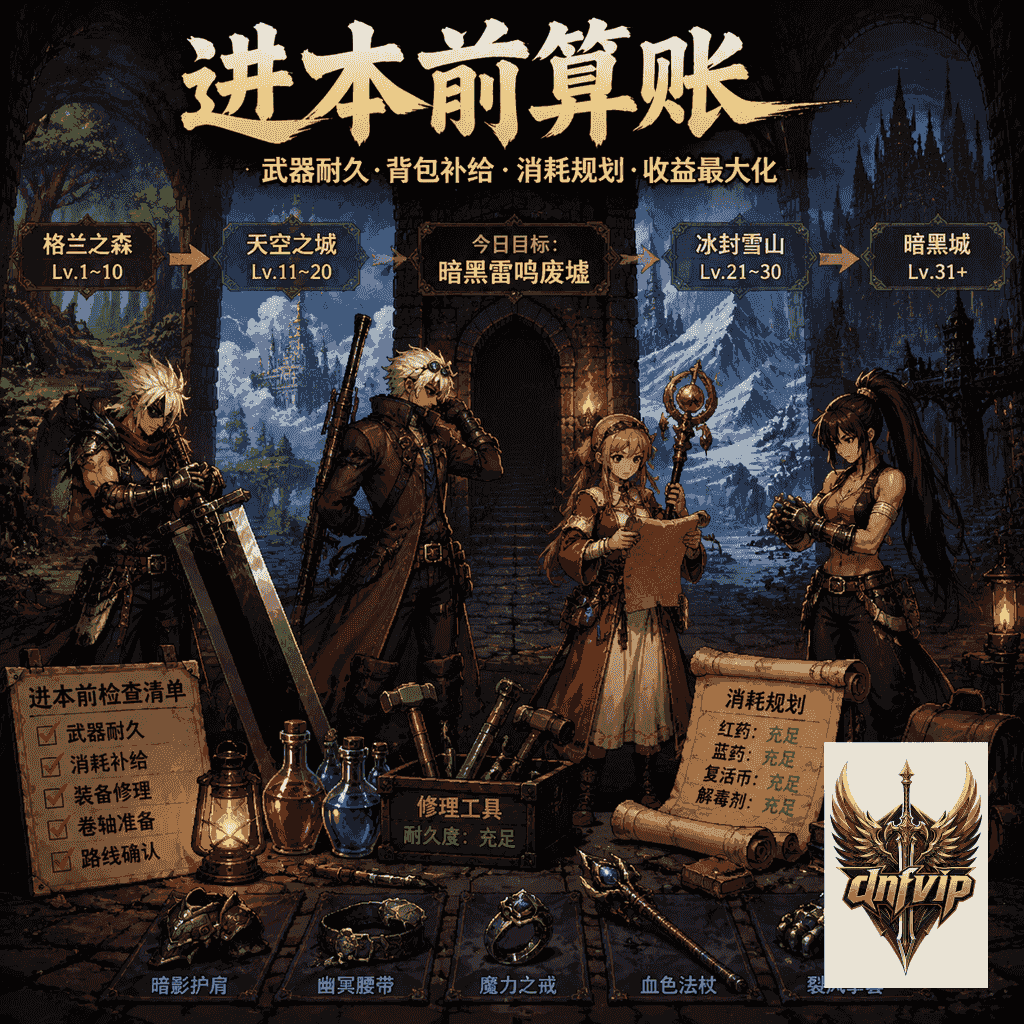 dnf怀旧服60版本副本路线打法与门槛