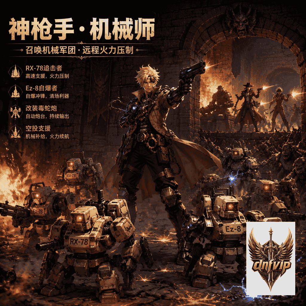 职业介绍：DNF男机械60/70怀旧服刷图强度与神枪手对比