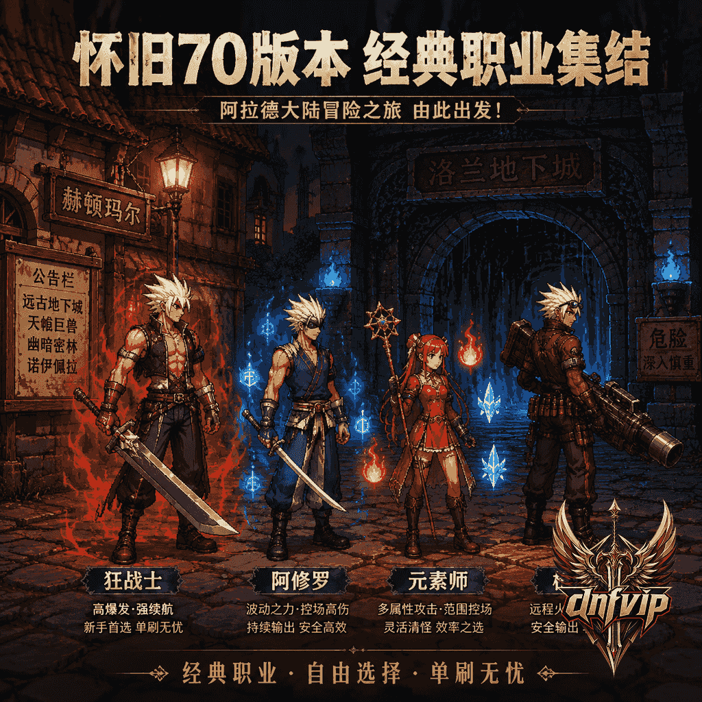 dnf70版本单刷职业推荐