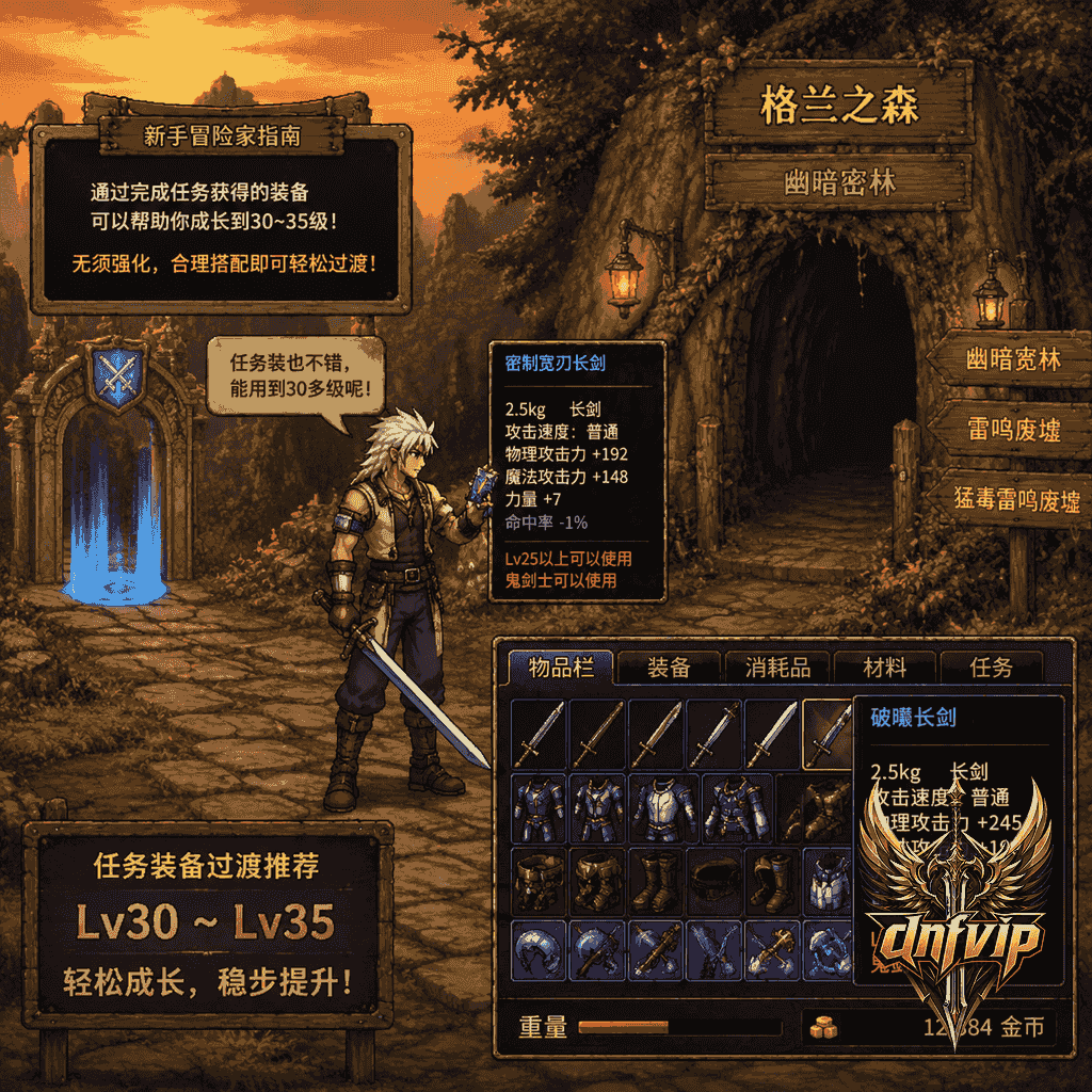 dnf怀旧服任务装能用到几级